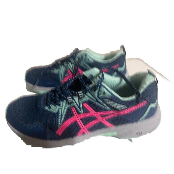 ASICS WOMENS GEL-VENTURE 8 TRAIL RUNNING SHOES MAKO BLUE PINK GLO SIZE 10 - Picture 5 of 13